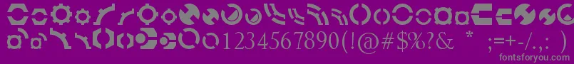 フォントLanguageLombax – 紫の背景に灰色の文字