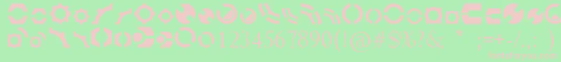 LanguageLombax Font – Pink Fonts on Green Background