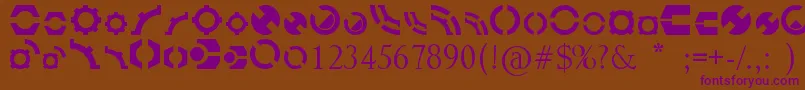 LanguageLombax Font – Purple Fonts on Brown Background