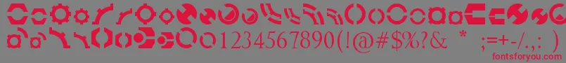 Шрифт LanguageLombax – красные шрифты на сером фоне