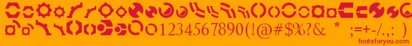LanguageLombax Font – Red Fonts on Orange Background