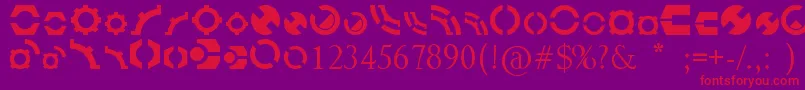 フォントLanguageLombax – 紫の背景に赤い文字