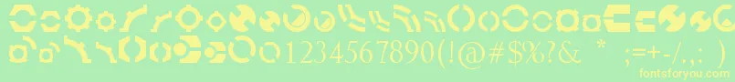 Police LanguageLombax – polices jaunes sur fond vert