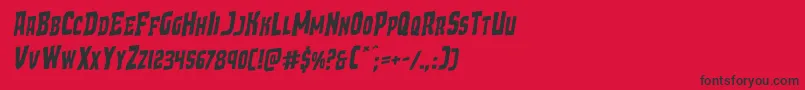 Demonpriestrotal Font – Black Fonts on Red Background