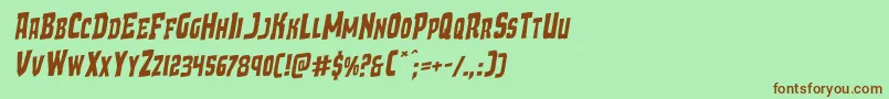 Demonpriestrotal Font – Brown Fonts on Green Background
