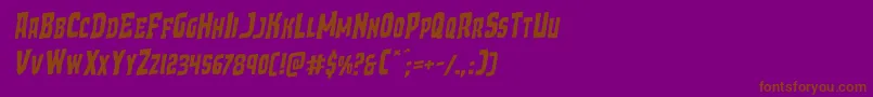 Demonpriestrotal Font – Brown Fonts on Purple Background