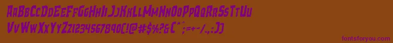 Demonpriestrotal Font – Purple Fonts on Brown Background