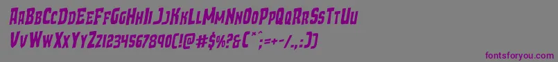 Demonpriestrotal Font – Purple Fonts on Gray Background