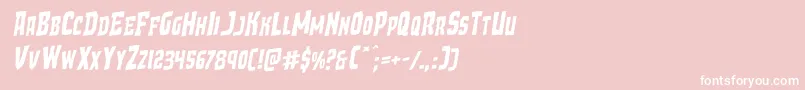 フォントDemonpriestrotal – ピンクの背景に白い文字