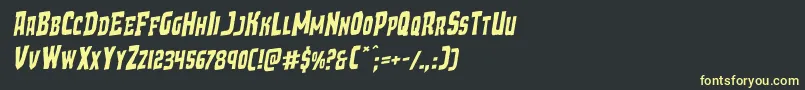 Demonpriestrotal Font – Yellow Fonts on Black Background