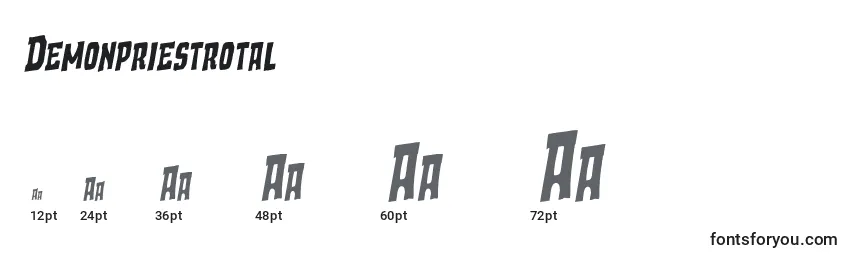 Demonpriestrotal Font Sizes