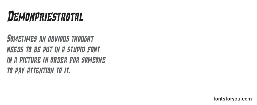 Review of the Demonpriestrotal Font