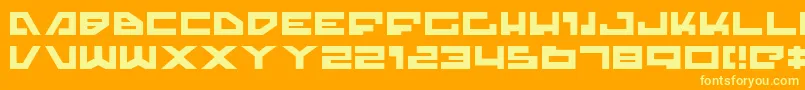 Trajiae Font – Yellow Fonts on Orange Background