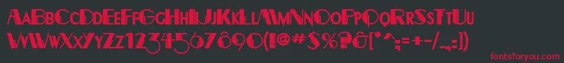 BancoBold Font – Red Fonts on Black Background