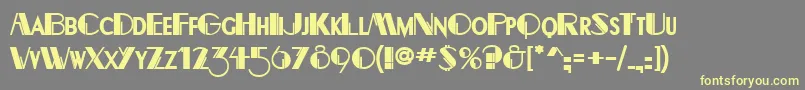 BancoBold Font – Yellow Fonts on Gray Background