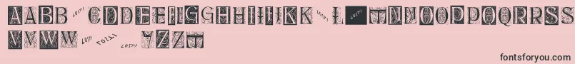 Delitschinitialen Font – Black Fonts on Pink Background