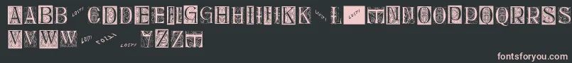 Delitschinitialen Font – Pink Fonts on Black Background