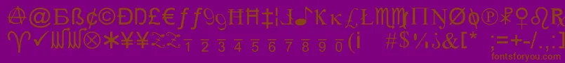 Xcrypt Font – Brown Fonts on Purple Background