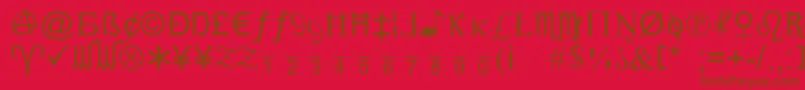 Xcrypt Font – Brown Fonts on Red Background