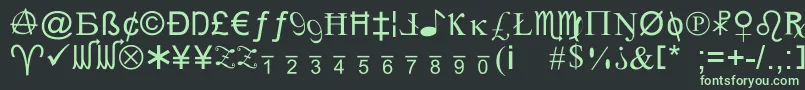 フォントXcrypt – 黒い背景に緑の文字