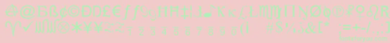 Xcrypt Font – Green Fonts on Pink Background