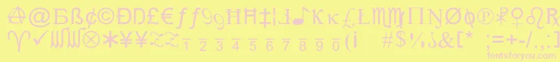 Xcrypt Font – Pink Fonts on Yellow Background