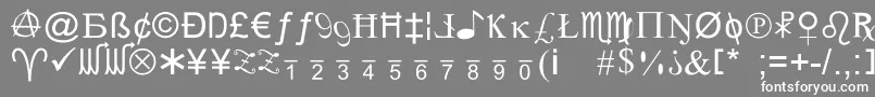 フォントXcrypt – 灰色の背景に白い文字