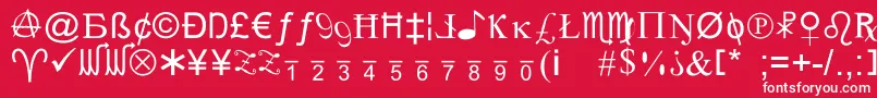 フォントXcrypt – 赤い背景に白い文字