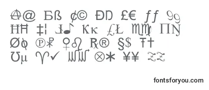 Überblick über die Schriftart Xcrypt