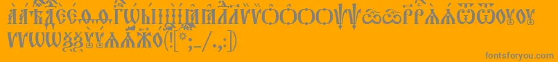 Orthodox.TtUcs8CapsTight Font – Gray Fonts on Orange Background