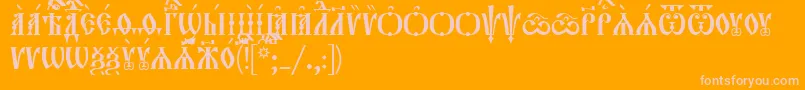 Orthodox.TtUcs8CapsTight Font – Pink Fonts on Orange Background