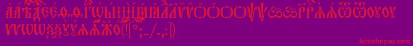 Orthodox.TtUcs8CapsTight Font – Red Fonts on Purple Background