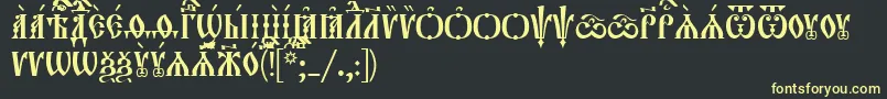 Orthodox.TtUcs8CapsTight Font – Yellow Fonts on Black Background