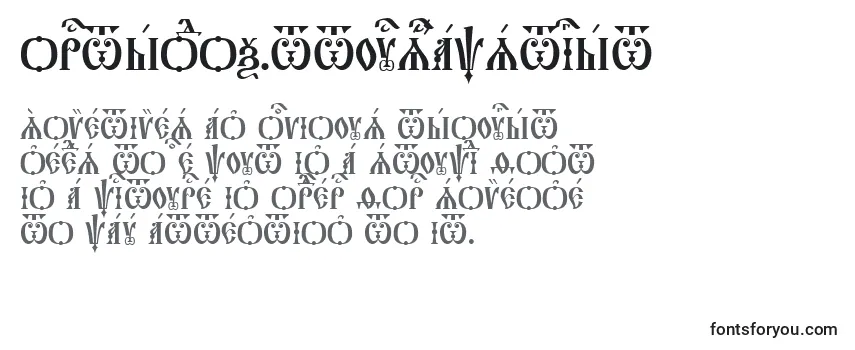 Überblick über die Schriftart Orthodox.TtUcs8CapsTight