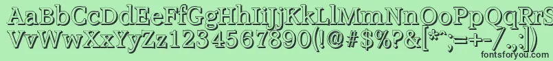 AccoladeshadowRegular Font – Black Fonts on Green Background