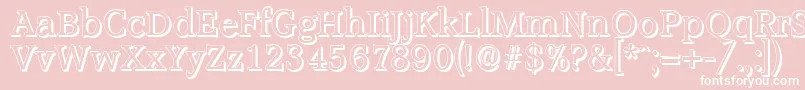 AccoladeshadowRegular Font – White Fonts on Pink Background
