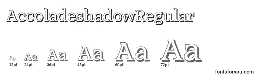 Размеры шрифта AccoladeshadowRegular
