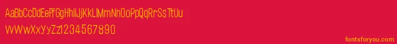 CflabellehelenepRegular Font – Orange Fonts on Red Background