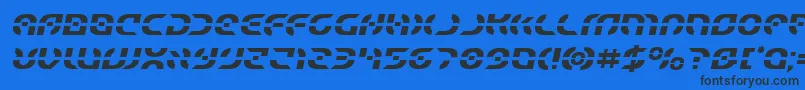 Starfightersemital Font – Black Fonts on Blue Background