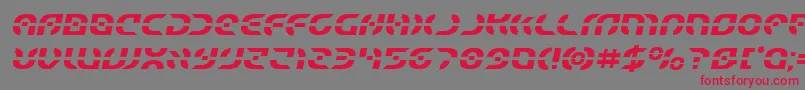 Starfightersemital-Schriftart – Rote Schriften auf grauem Hintergrund