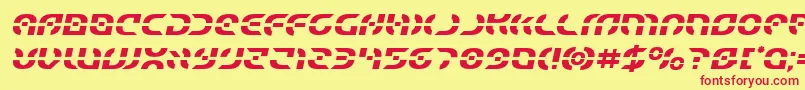 Starfightersemital Font – Red Fonts on Yellow Background