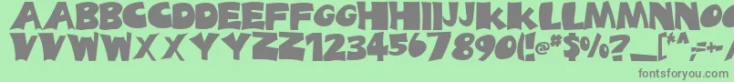 BrianoRegular Font – Gray Fonts on Green Background