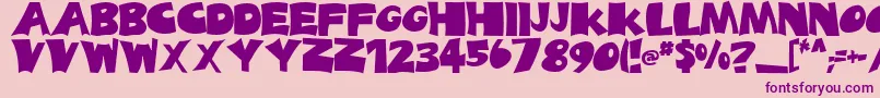 BrianoRegular Font – Purple Fonts on Pink Background