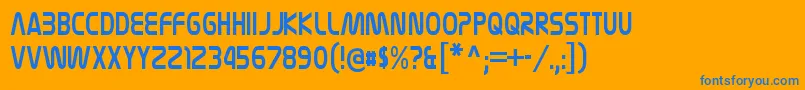 NasalizationcdRegular Font – Blue Fonts on Orange Background