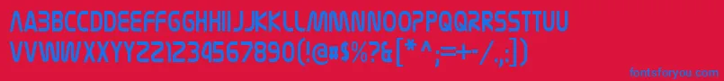 NasalizationcdRegular Font – Blue Fonts on Red Background