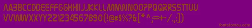 NasalizationcdRegular Font – Brown Fonts on Purple Background