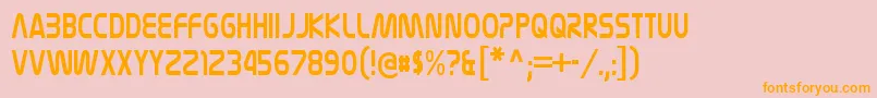 NasalizationcdRegular Font – Orange Fonts on Pink Background