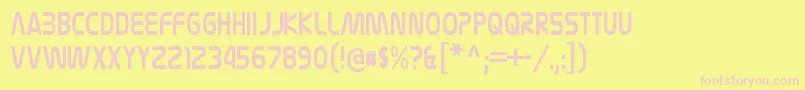 NasalizationcdRegular Font – Pink Fonts on Yellow Background