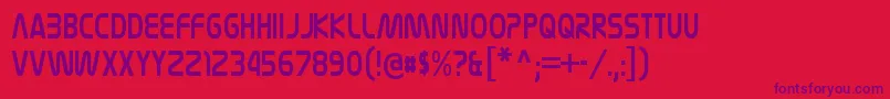 NasalizationcdRegular Font – Purple Fonts on Red Background
