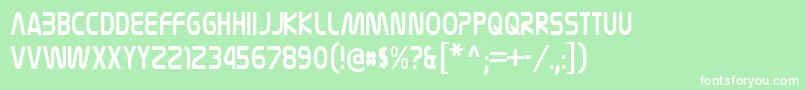 NasalizationcdRegular Font – White Fonts on Green Background